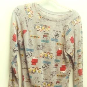 Light gray  snoopy  crew sweater